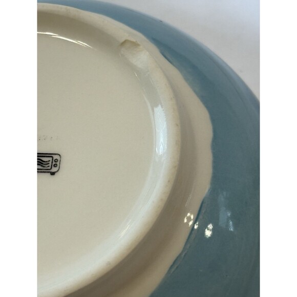 Taper + Vetiver Stoneware Bowl Blue White Watercolor Glaze 6.5” Kitchen Dining - Picture 9 of 12